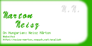 marton neisz business card
